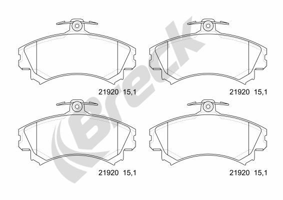 Set placute frana,frana disc 21920 00 701 10 BRECK